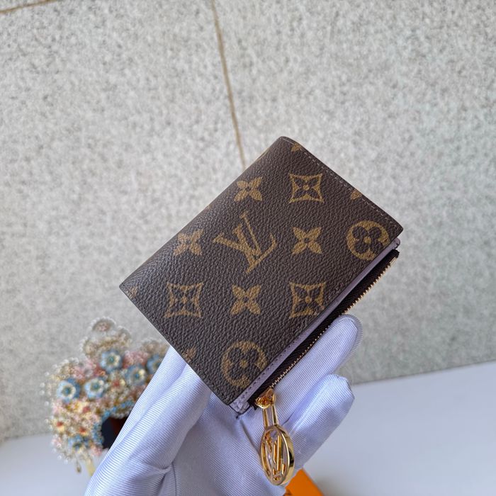 LOUIS VUITTON M25691 リサ財布 モノグラム ラベンダー サイズ:9x11.5x1.5cm