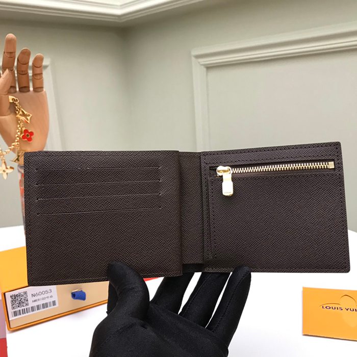 LOUIS VUITTON N60053 アメリゴ財布 ダミエエベン サイズ:11.5x9.5cm