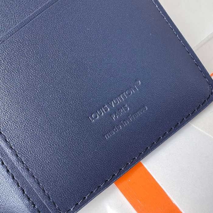 LOUIS VUITTON M62900 ブラッザ長財布 モノグラムシャドウ ブルー サイズ:19x10cm