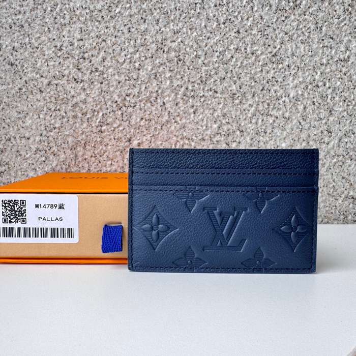 LOUIS VUITTON M14789 カードケース ダブル モノグラムシャドウ ブルー サイズ:11x7x1.5cm LOUIS VUITTON M14789 カードケース ダブル モノグラムシャドウ ブルー サイズ:11x7x1.5cm