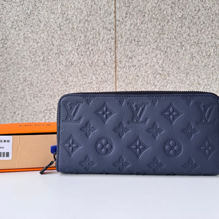 LOUIS VUITTON M14847 長財布 ジッピー モノグラムシャドウ ブルー サイズ:21x10x2.5cm