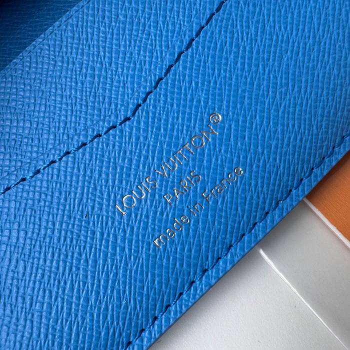 LOUIS VUITTON M14874 スレンダー短財布 カラードモノグラム スポーツシーン ブルー サイズ:11x8.5cm