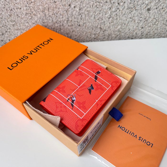 LOUIS VUITTON M14883 ポケットオーガナイザー カラードモノグラム スポーツシーン オレンジ サイズ:7.5x11.1cm