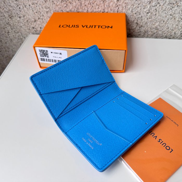 LOUIS VUITTON M14881 ポケットオーガナイザー カラードモノグラム スポーツシーン ブルー サイズ:7.5x11.1cm