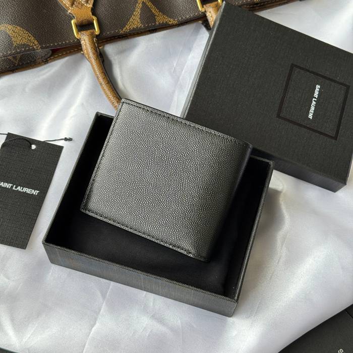 SAINT LAURENT 453276 メンズ対折り財布 モノグラム サイズ:11x9.5x2.5cm