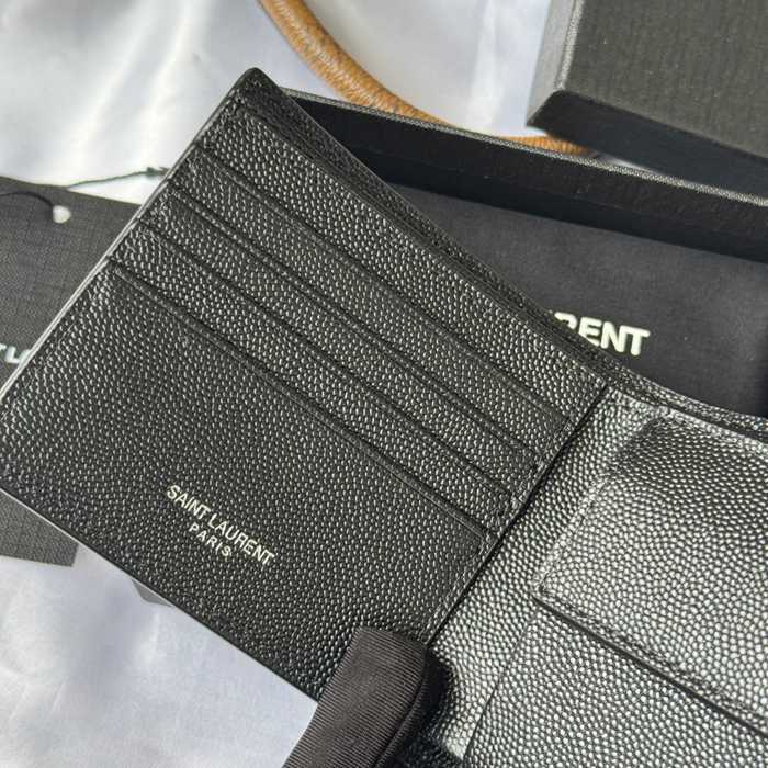 SAINT LAURENT 463249 メンズ対折り財布 ゼロポケット付き モノグラム サイズ:11x9.5x2.5cm