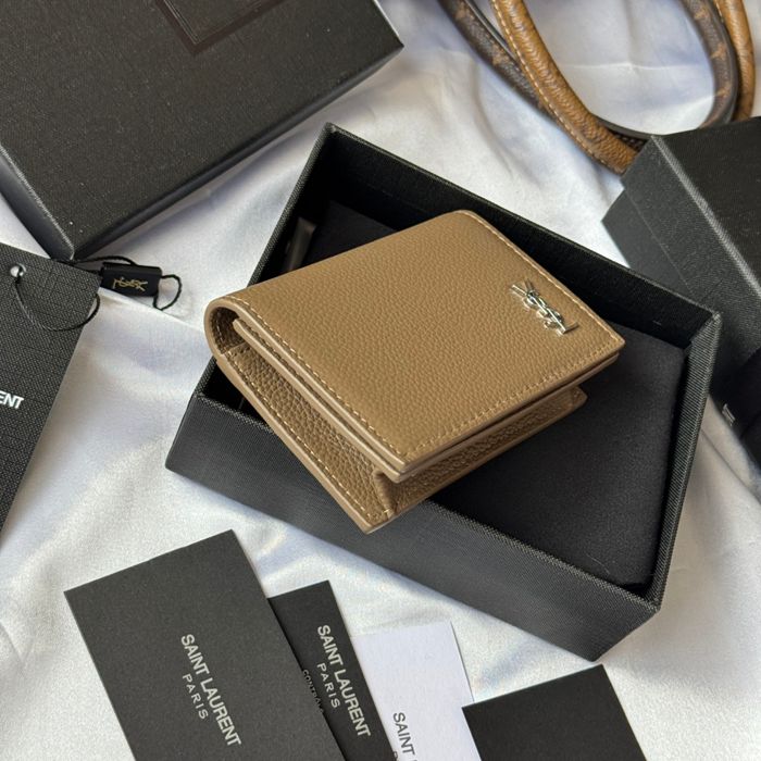 SAINT LAURENT 693492 フラップ名刺ケース 荔枝紋メタル サイズ:11x7.5cm