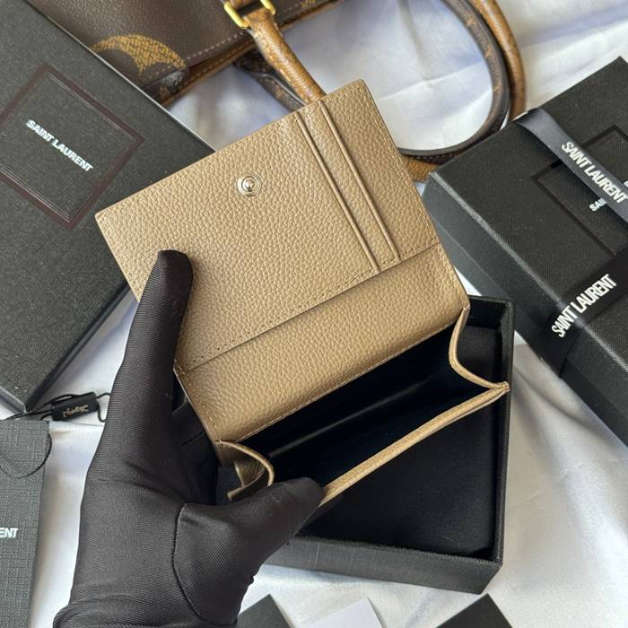 SAINT LAURENT 693492 フラップ名刺ケース 荔枝紋メタル サイズ:11x7.5cm