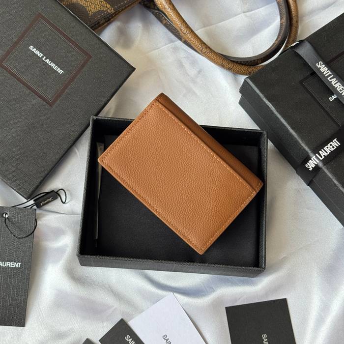 SAINT LAURENT 693492 フラップ名刺ケース 荔枝紋メタル サイズ:11x7.5cm