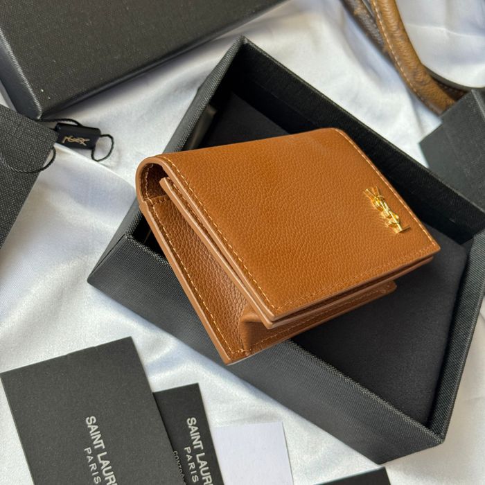 SAINT LAURENT 693492 フラップ名刺ケース 荔枝紋メタル サイズ:11x7.5cm
