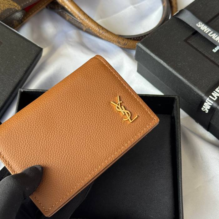 SAINT LAURENT 693492 フラップ名刺ケース 荔枝紋メタル サイズ:11x7.5cm