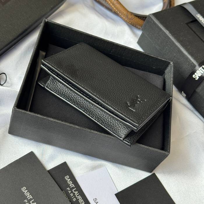 SAINT LAURENT 693492 フラップ名刺ケース 荔枝紋 サイズ:11x7.5cm