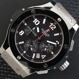 HUBLOT ビッグバン クォーツ搭載 クロノグラフ ブラック コスパ最強