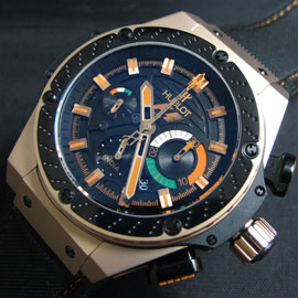 HUBLOT キングパワー クロノグラフ サンドブラスト加工 出来栄え良好