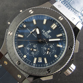 HUBLOT ビッグバン ブルー文字盤 ブラックPVD素材 注文簡単