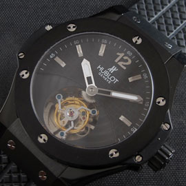 HUBLOT ビッグバン 本物トゥールビヨン搭載 高級腕時計