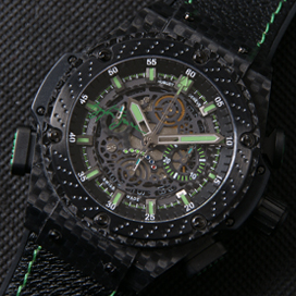 HUBLOT キングパワー アイルトンセナ 28800振動 自動巻き