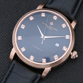 PATEK PHILIPPE カラトラバ ブラック文字盤 12バケットダイヤ 出来栄え綺麗