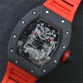 RICHARD MILLE 手巻き 赤ラバーベルト 本格派