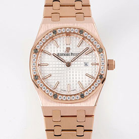 AUDEMARS PIGUET 67651OR BF新品 ロイヤルオーク クォーツ シルバー文字盤