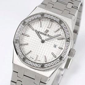 AUDEMARS PIGUET 67651ST BF新品 ロイヤルオーク ベゼルダイヤ クォーツ