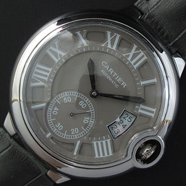 CARTIER カリブル ドゥ Asian 自動巻き スモセコ グレー 日付 視認性高い