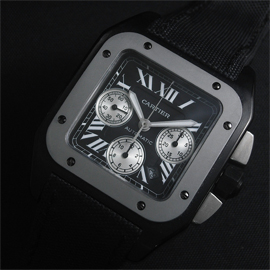 CARTIER サントス100 XL Asian 7750搭載 28800振動 チタニウム