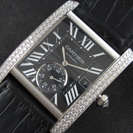 CARTIER タンクアングレーズ ベゼルダイヤ付き 注文楽しみ
