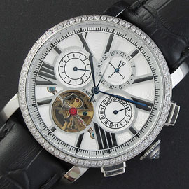 CARTIER ロトンド ドゥ ホワイトダイヤル 全面ダイヤベゼル 装着感良好