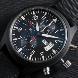 IWC パイロット クロノ トップガン スイス7750 28800振動