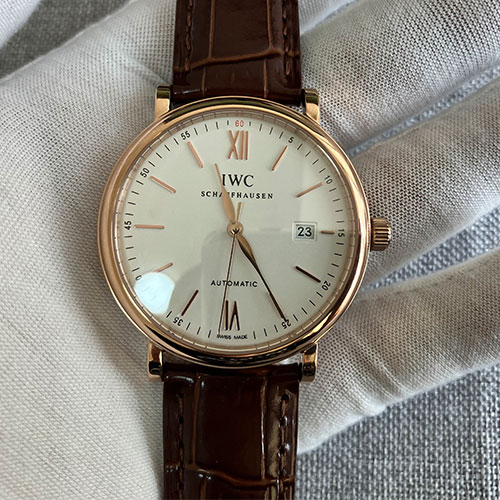 IWC ポルトフィーノ ブラウン革バンド 自動巻き ハイランク コピー IWC ポルトフィーノ ブラウン革バンド 自動巻き ハイランク コピー