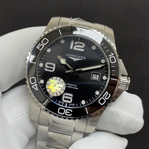LONGINES L3.781.4.76.6 ZF製 ハイドロコンクエスト 41mm ブラック 満足度最高