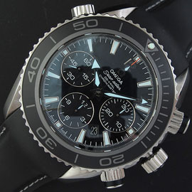 OMEGA シーマスター プラネットオーシャン 真っ黒 メンズ