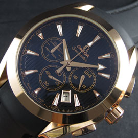 OMEGA シーマスター アクアテラ クロノグラフ クォーツ搭載 ラバーベルト