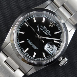 ROLEX デイトジャスト ブラック文字盤 信頼店舗