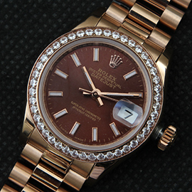 ROLEX デイトジャスト ベゼル全面ダイヤ レディース 超人気
