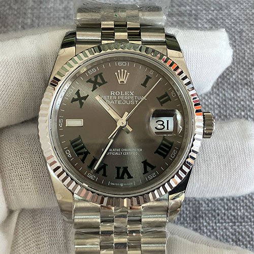 ROLEX M126234 デイトジャスト 36mm グレー/グリーン ローマ 3235 Noob ROLEX M126234 デイトジャスト 36mm グレー/グリーン ローマ 3235 Noob