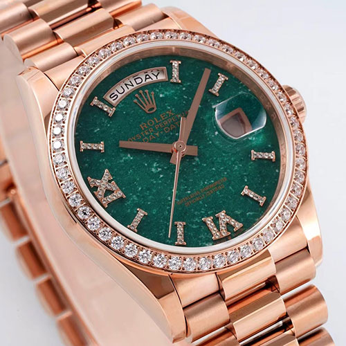 ROLEX M128345RBR デイデイト 36mm グリーン 販促中
