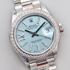 ROLEX 279136RBR デイトジャスト アイスブルー NH05搭載 レディース